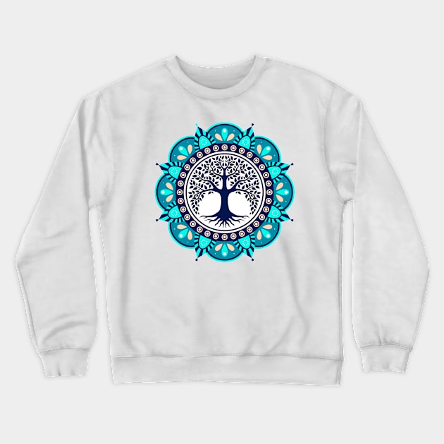 Artistry Tree Crewneck Sweatshirt by JabsCreative